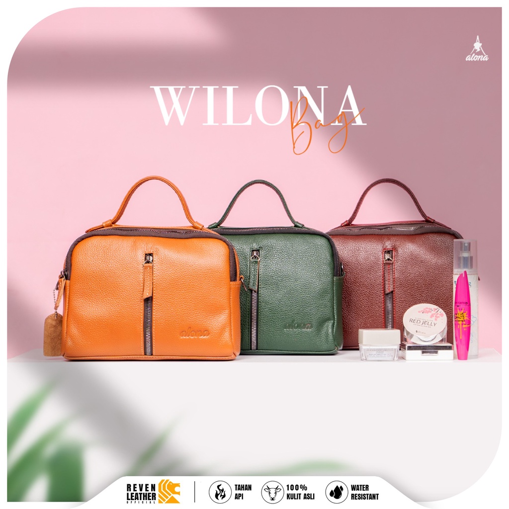 Tas Kulit Bahu Selempang Waist Sling Shoulder Bag Fashion Wanita Cewek Bahan Kulit Asli Ori Premium