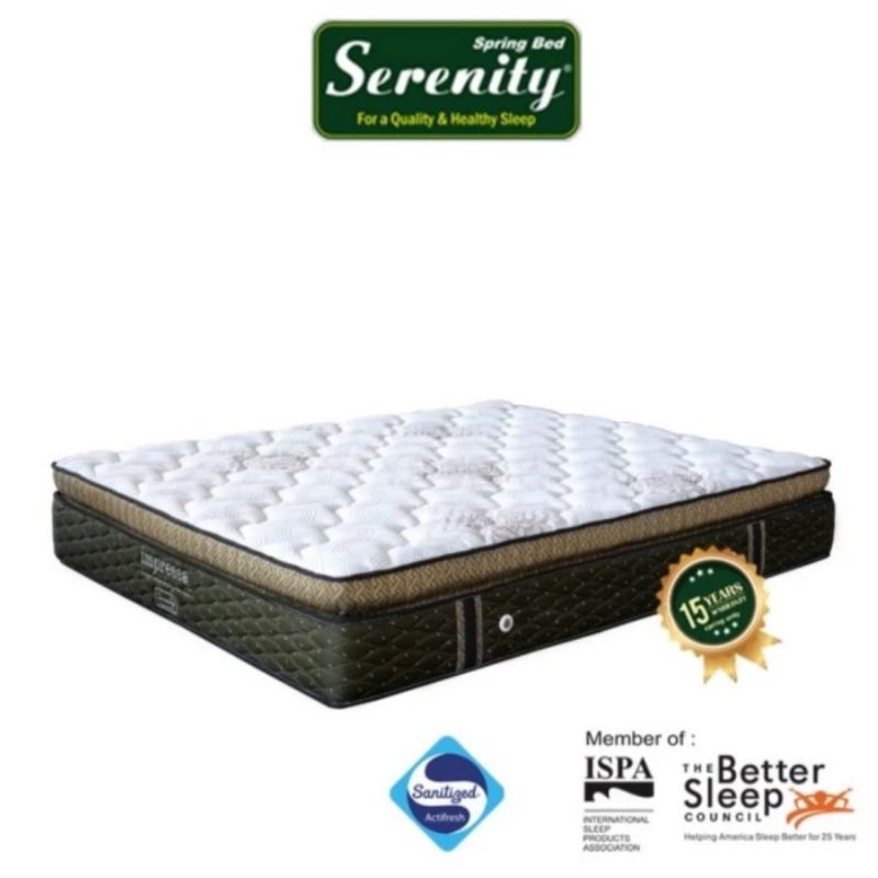 kasur springbed 160x200 impressa pocket latex serenity elite kasur saja