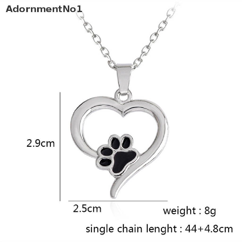 (AdornmentNo1) Kalung Rantai Dengan Liontin Telapak Kaki Anjing / Kucing Hollow Elegan Untuk Wanita