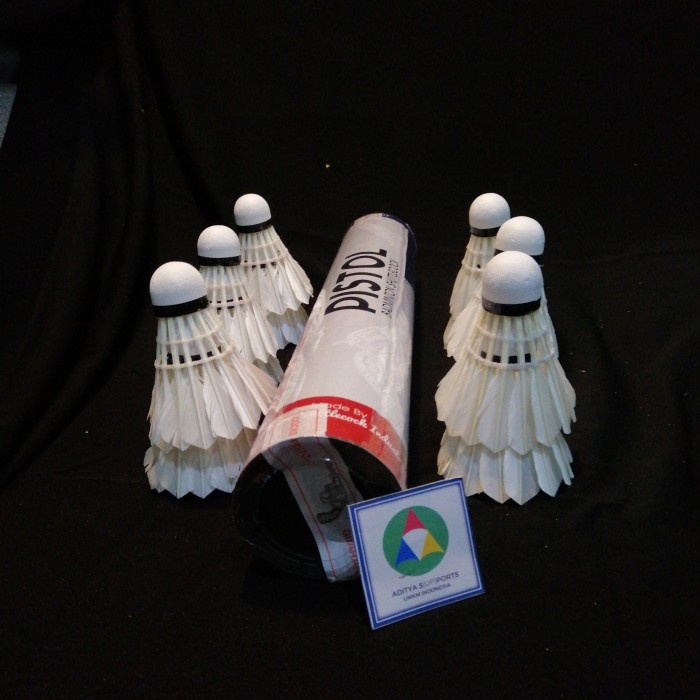 Kok PISTOL Shuttlecock Badminton Bulu Tajam Runcing Spin Cepat