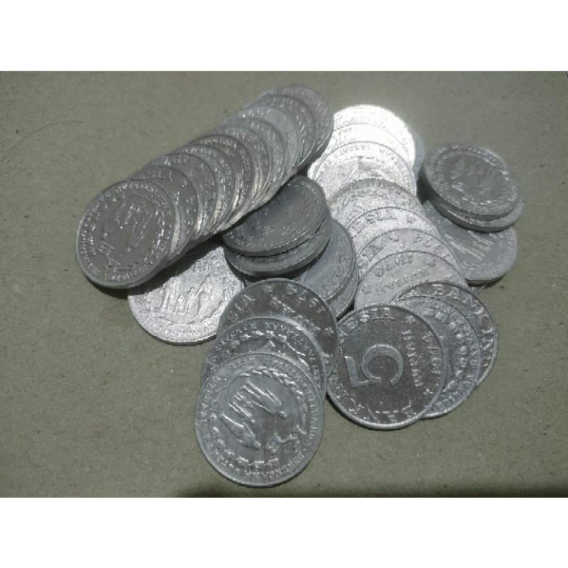 Koin Mahar 5 Rupiah KB Besar 1974