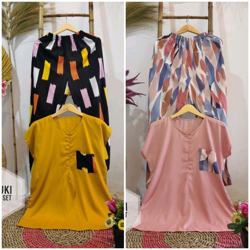 Baju Babydoll Lengan Pendek / Izuki One Set