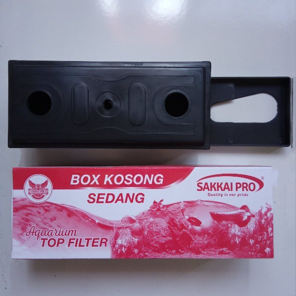 Sakkai Pro Box Kosong Sedang Kotak Boks Top Filter Aquarium Akuarium