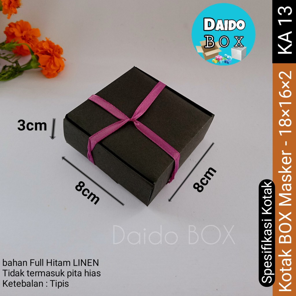 

ISI 36 BIJI Kotak Kado Murah Hitam 8x8 Ka13 | Kardus Box Dus Souvenir Aksesoris