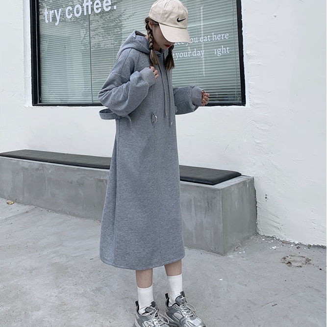 (cotton) ring buckle waist guard dress women's loose lazy style 2021 autumn new lower garment missin