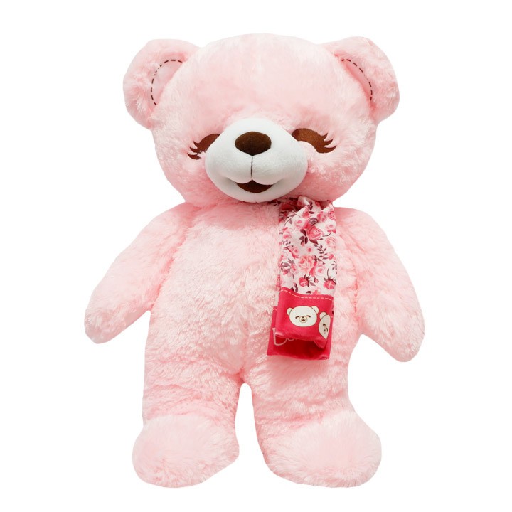 Boneka beruang jumbo pink Teddy Bear Istana Boneka STD Bonita with Syal