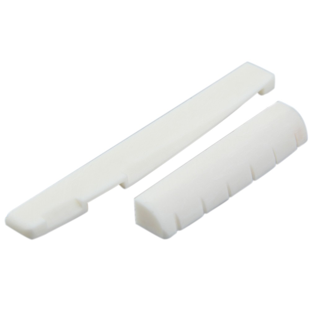 MOJITO Chinatera Buffalo Bone Guitar Bridge Nut Saddle for 6 String Classical Guitar White