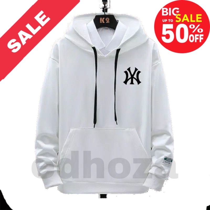 Sweater Cowok Cewek NY Hoodie Pria Wanita Ny Switer logo bordir-5