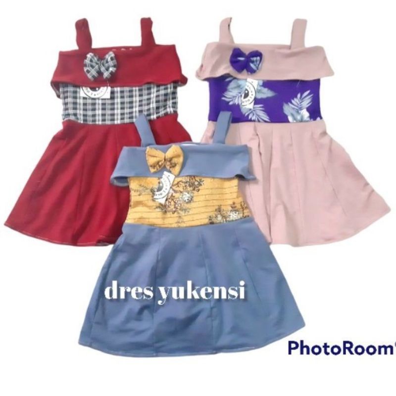 BAJU ANAK PEREMPUAN USIA 1-2 TAHUN DRES YUKENSI