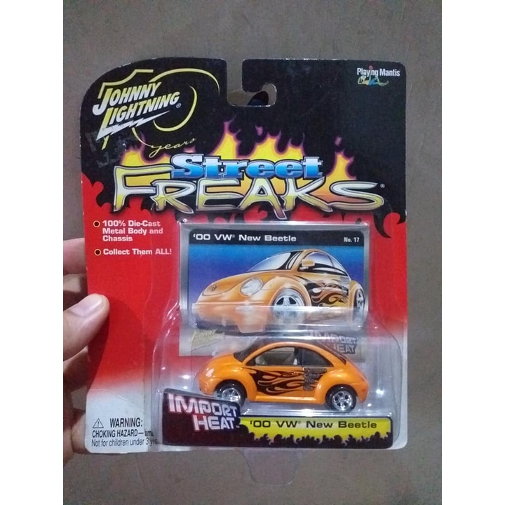 JOHNNY LIGHTNING STREET FREAKS 00 VW VOLKSWAGEN NEW BEETLE ORANYE