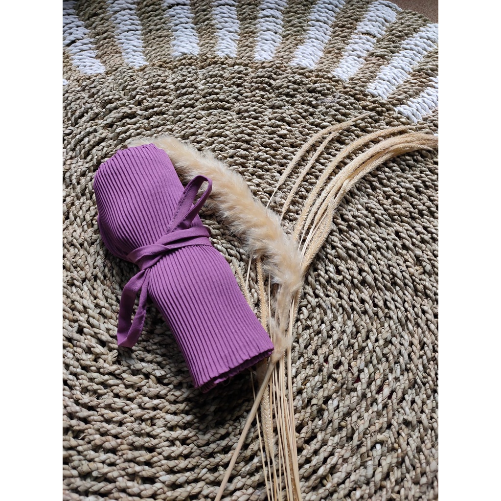 PASHMINA FULL PLISKET ZIPPER RESLETING/ PASHMINA ZIPPER RESLETING DIAMOND BY IZZA-LAVENDER