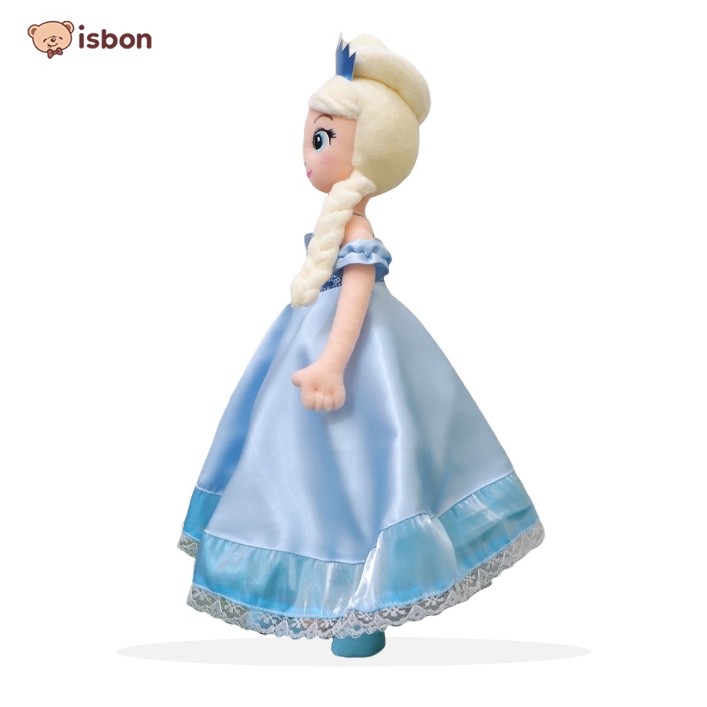 ISTANA BONEKA princess CARLA biru mainan anak perempuan elegan premium blue gown berbi baju bisa di lepas cute plush princes doll elsa