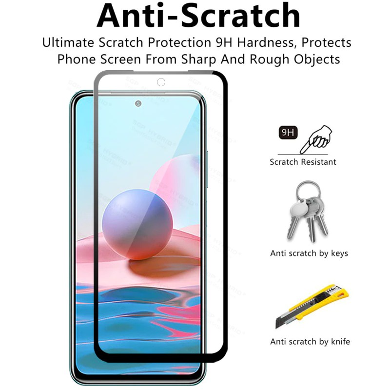 PROMO Tempered Glass XIAOMI REDMI NOTE 10S Anti Gores Kaca FULL COVER Black Premium