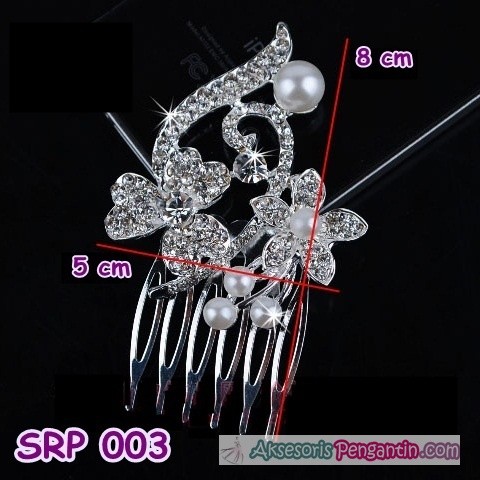 [READY STOK] SIRKAM RAMBUT PENGANTIN SILVER AKSESORIS WEDDING PESTA SRP003