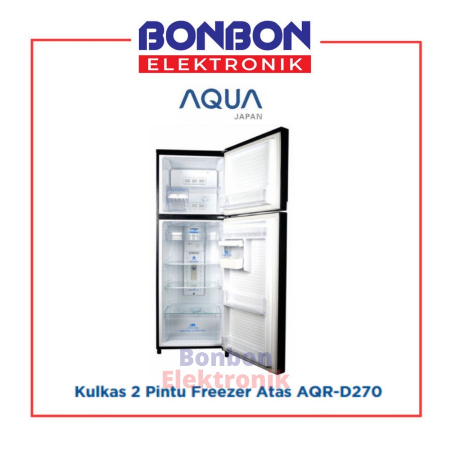 AQUA Kulkas 2 Pintu AQR-D270(DS) Dark Silver