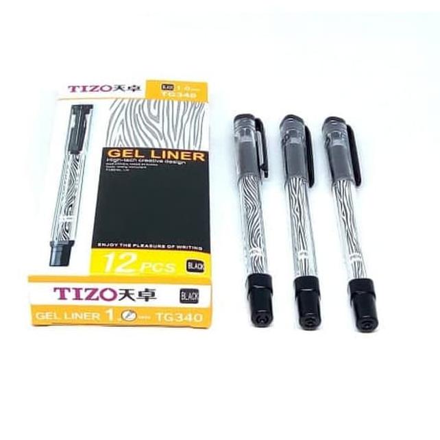 

Pulpen Pen TIZO GEL INK PEN 1.0 TG340 BLACK Bolpen 지