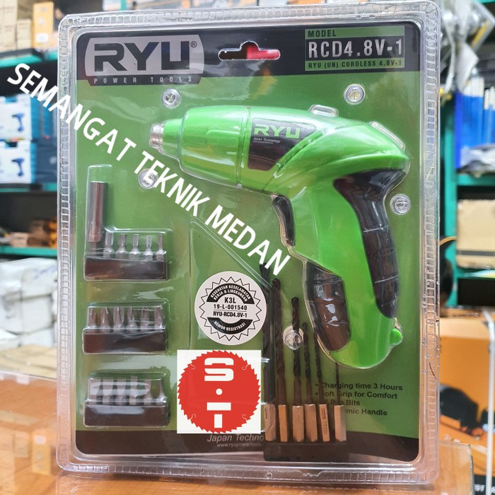 RCD4.8V-1 BOR OBENG CHARGER CAS TANPA KABEL CORDLESS SCREW 4,8V RYU RCD4,8V-1 RCD4,8 RCD4.8