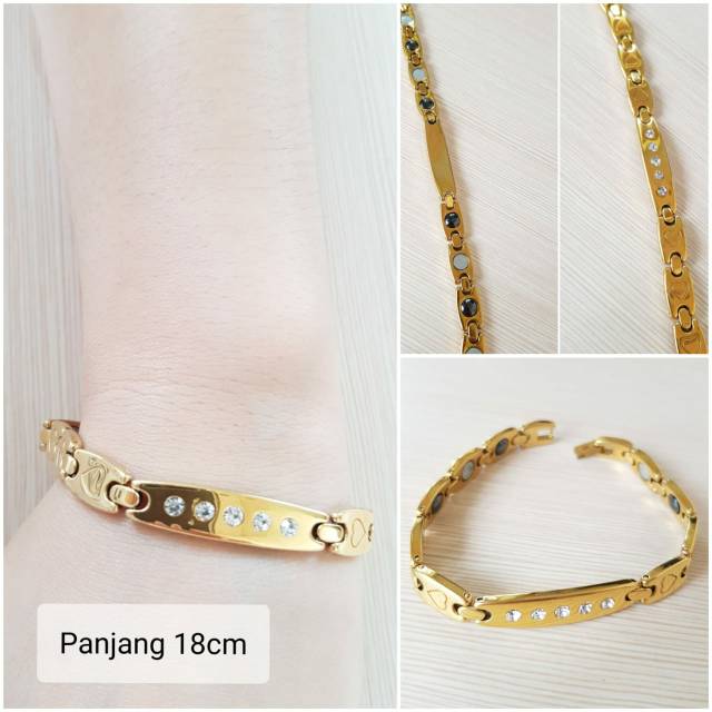 Gelang Magnetic Bio Teraphy Bahan Keramic Gelang Titanium Magnet