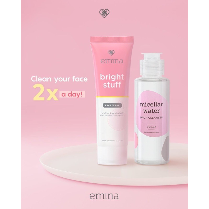 `ღ´ PHINKL `ღ´ ╰☆☆ 𝔢мιℕά ☆☆╮ Emina Bright Stuff Face Wash sabun cuci pemutih BESAR 100ml mencerahkan kulit