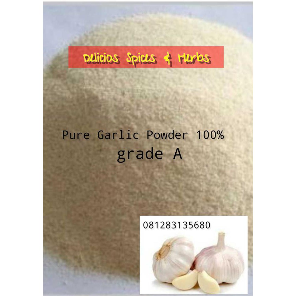 

BERKUALITAS! READY Garlic Powder Pure 100% Grade A -250gram/Bawang Putih Bubuk Asli