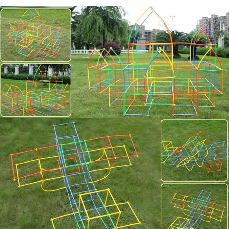 Mainan Bongkar Pasang Kreativitas Bangunan 3D - Multi-Color