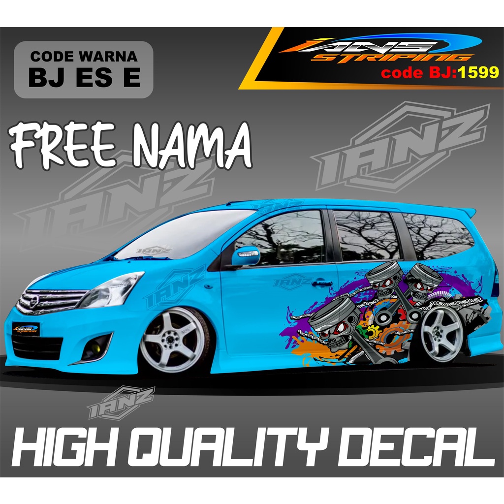 STICKER DECAL MOBIL GRAND LIVINA NEW DESAIN / STIKER MOBIL TERIOS XPANDER NEW DESAIN / VARIASI STIKER MOBIL AVANZA XENIA