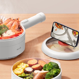 Deerma DG15 Multifunction Electric Pot Electric Cooker Panci Elektrik Frying Pan Alat Masak Kukus Rebus Goreng Steam Serbaguna