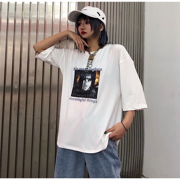 Kaos Oversize Print DTF Meaning full Anime Itachi Uchica II BRIGO Kaos Oversize II Kaos Jumbo Size Pria &amp; Wanita