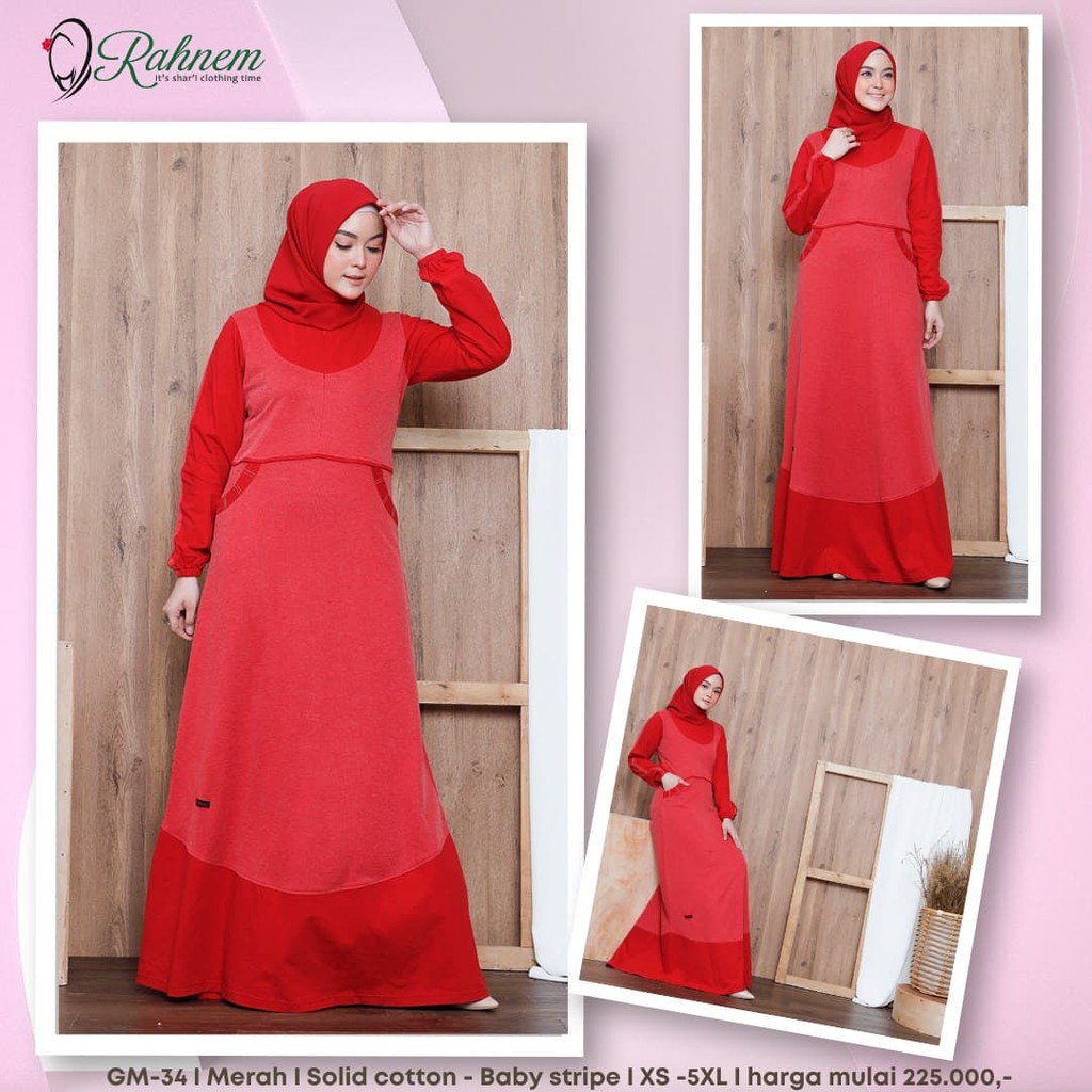 Gamis Rahnem Terbaru / GM - 34 / Fashion Muslim