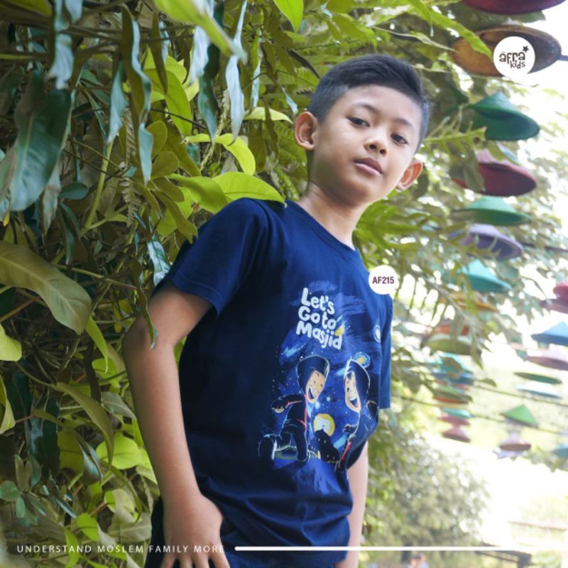 kaos anak muslim lengan pendek afrakids
