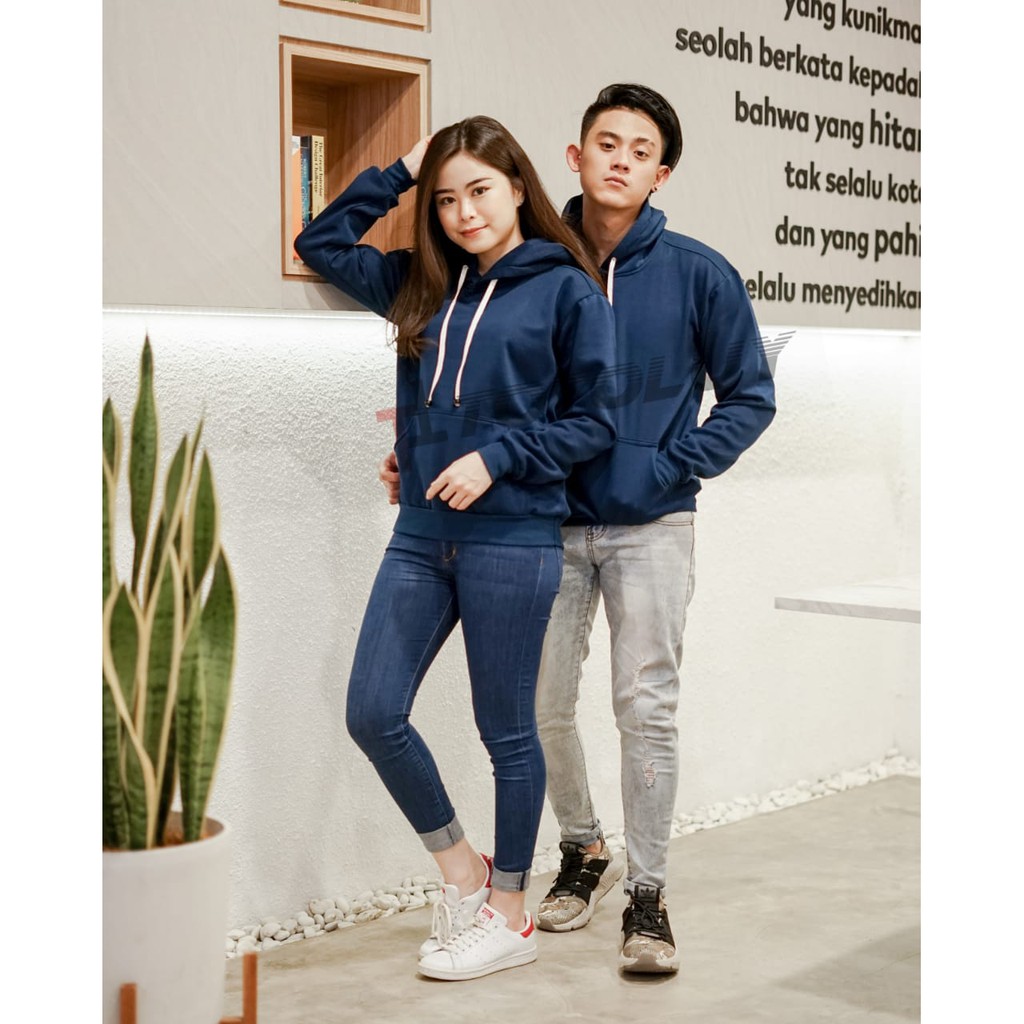 MUKZHOP - COUPLE SWEATER POLOS HOODIE / TOTOLUY MERK / NAVY