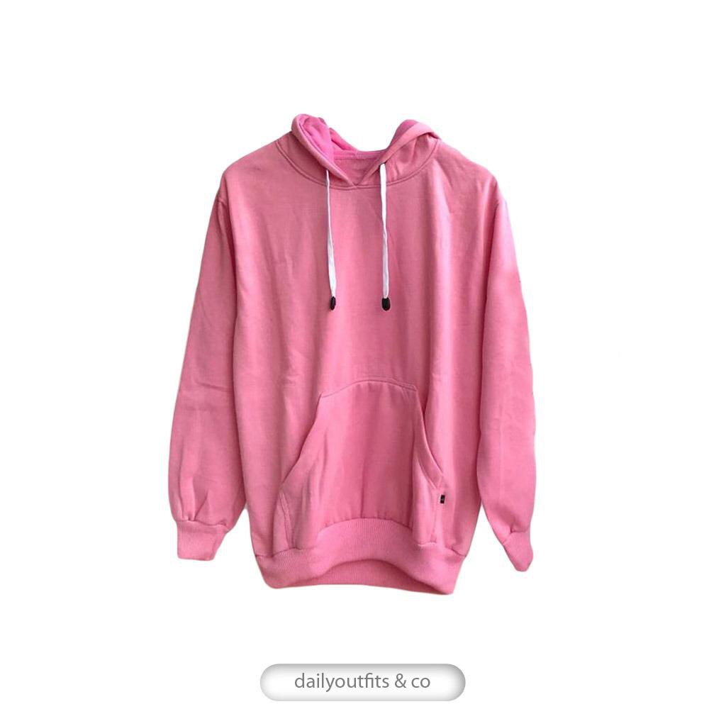 HOODIE JUMPER FLEECE BABY PINK PRIA WANITA Shopee Indonesia