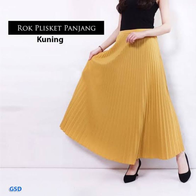 ROK PLISKET PREMIUM - ROK PLISKET PANJANG - ROK WANITA