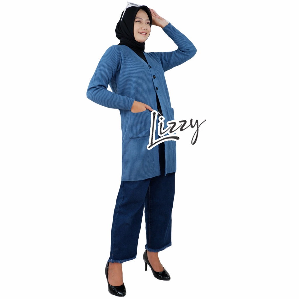 Lizzy - LONG CARDIGAN BUTTON DANYA PREMIUM