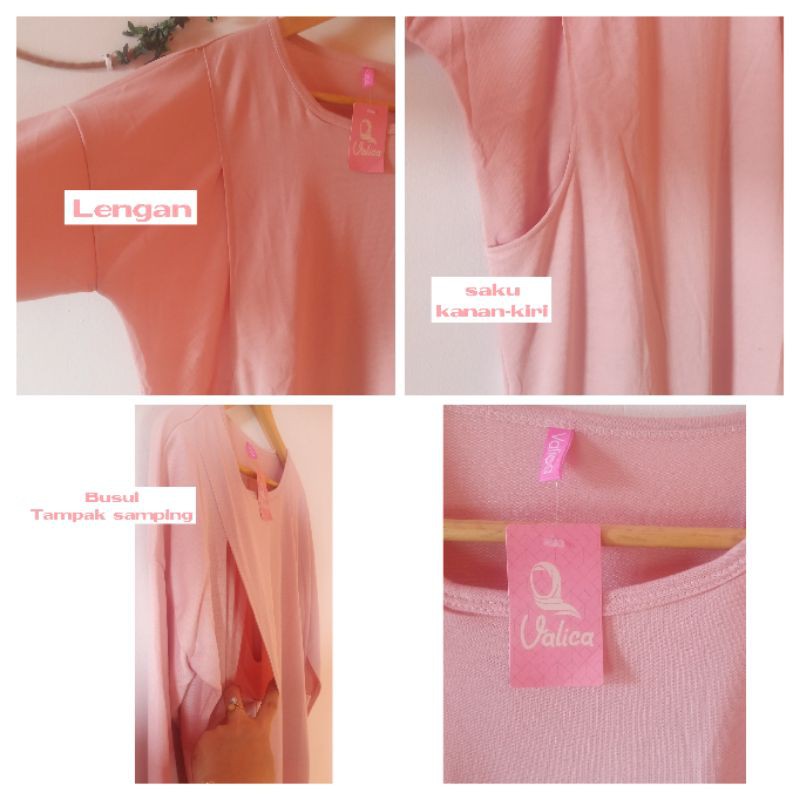 Real pict || Gamis Valica, long dress recomendasi busui