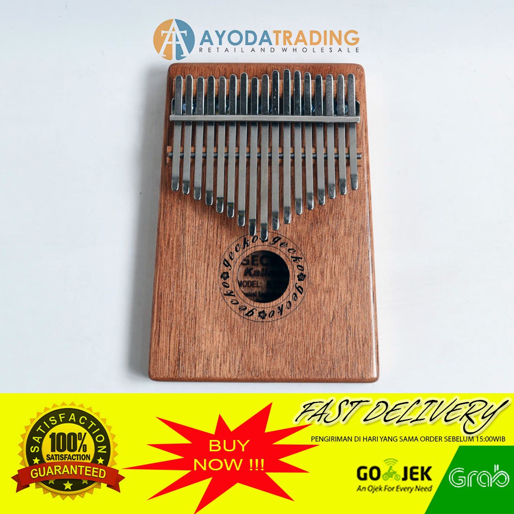 Gecko Kalimba K17M Alat Music Africa Thumb Piano Authentic