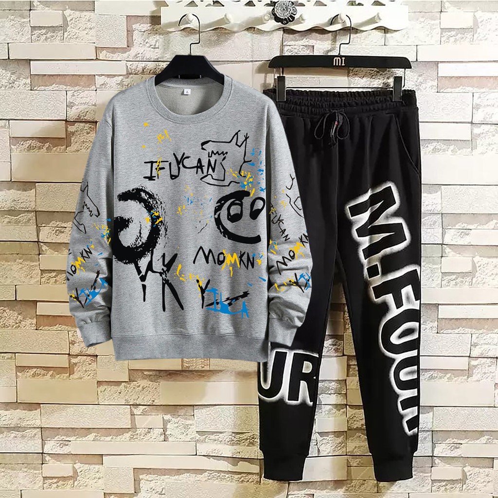 AMOSJKT28.SETELAN IFUCAN/SETELAN BAJU SWETER DAN JOGGER/SETELAN 1SET/SETELAN DEWASA