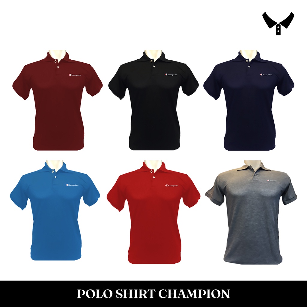 KAOS POLOS BERLOGO CHAMPION / KAOS KERAH CHAMPION / POLO CHAMPION / KAOS SPORT / POLO SHIRT SPORT / 