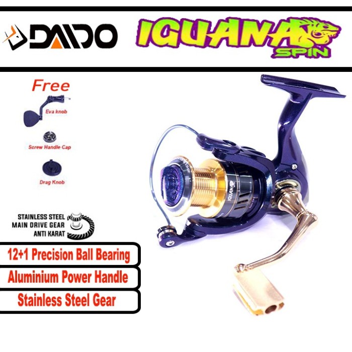 Reel Daido Iguana Spin Elite Series 2000, 3000, & 4000 (Bonus Handle) - 2000