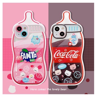 Jual Case Desain Botol Susu Dengan Rantai Manik-Manik Pink Untuk iPhone