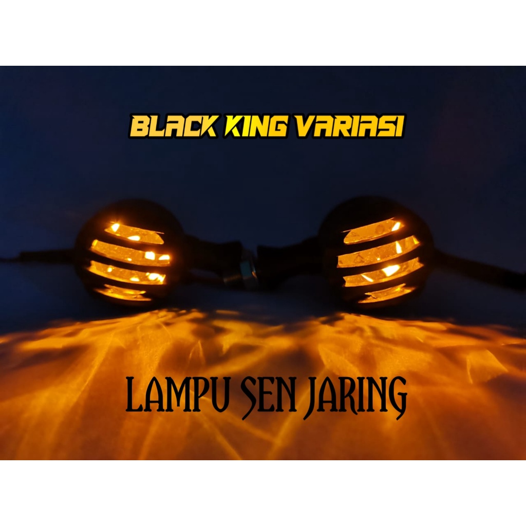 Lampu Sen Reteng Tralis Model Jaring Lampu Sen Acipi grill Tralis Lampu Sein Tralis Lampu Sen Motor Universal Sepasang