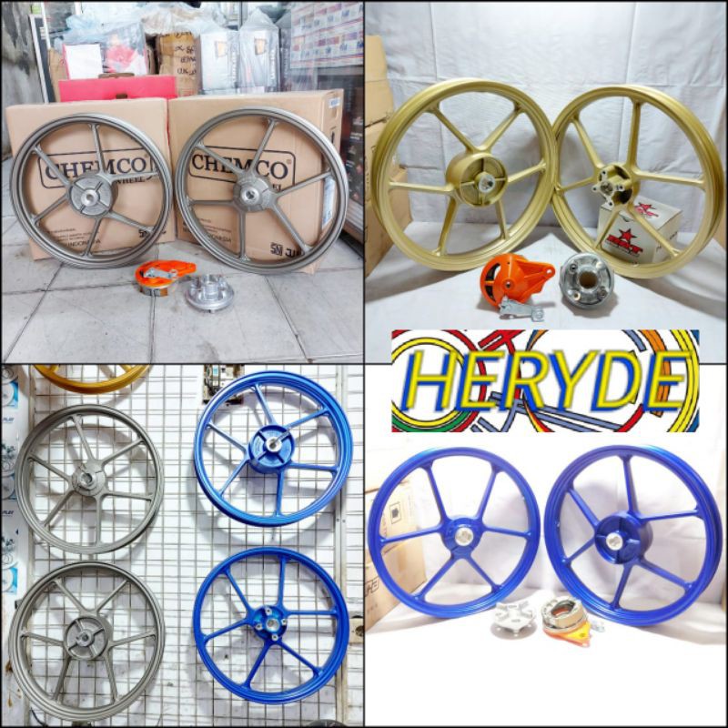 VELG RACING BRT JUPITER Z Z1 MX OJMX VEGA R ZR F1ZR RX KING PELEK RACING GOLD BLUE GREY 17 160 185