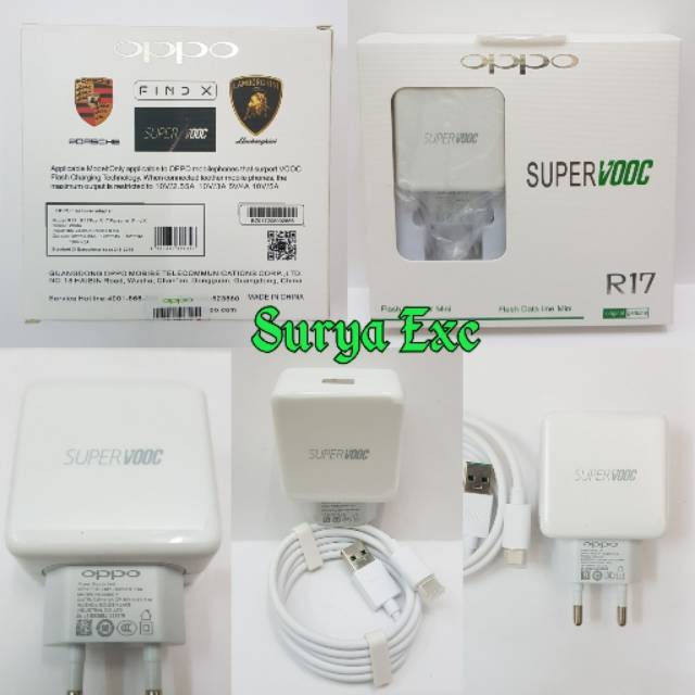 R17 Charger Oppo Super Vooc 5.A R17 Tipe C Fast Charging Quick 3.0 Casan TC Oppo Vooc 5A ORIGINAL