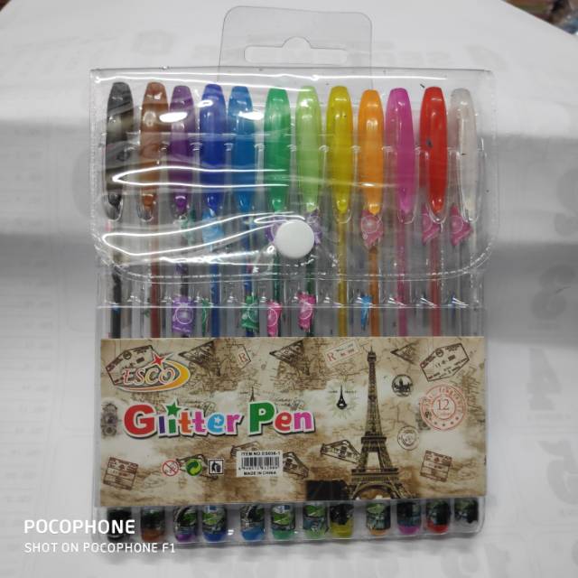 

Pulpen Glitter pen 12 warna