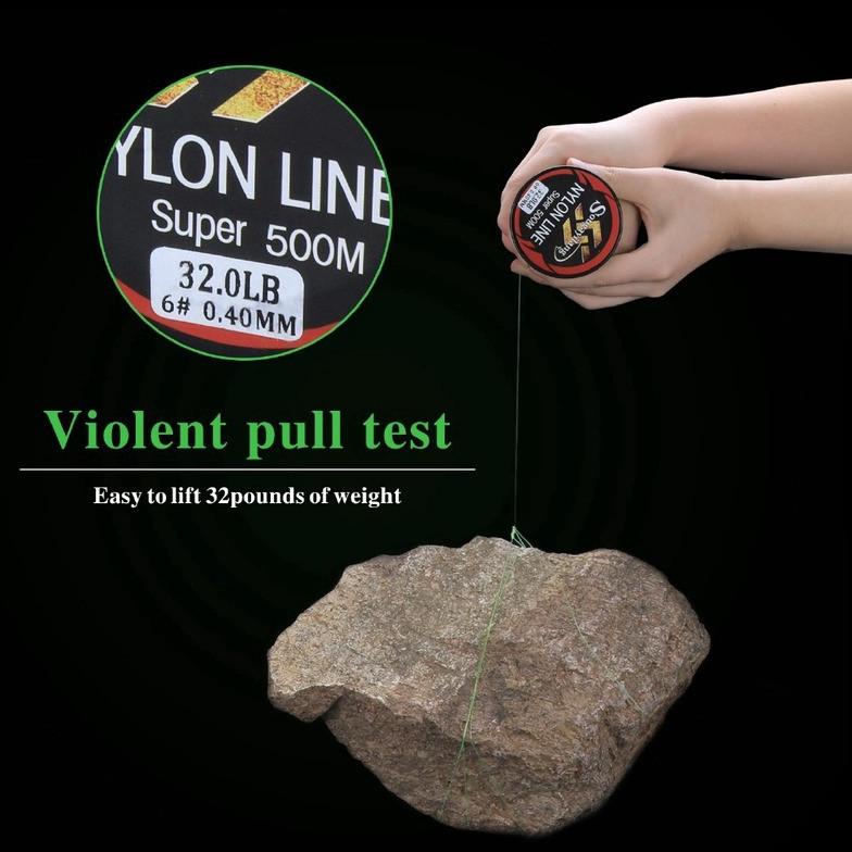 500M Garis Nylon Super Kuat Empat Warna Pancing