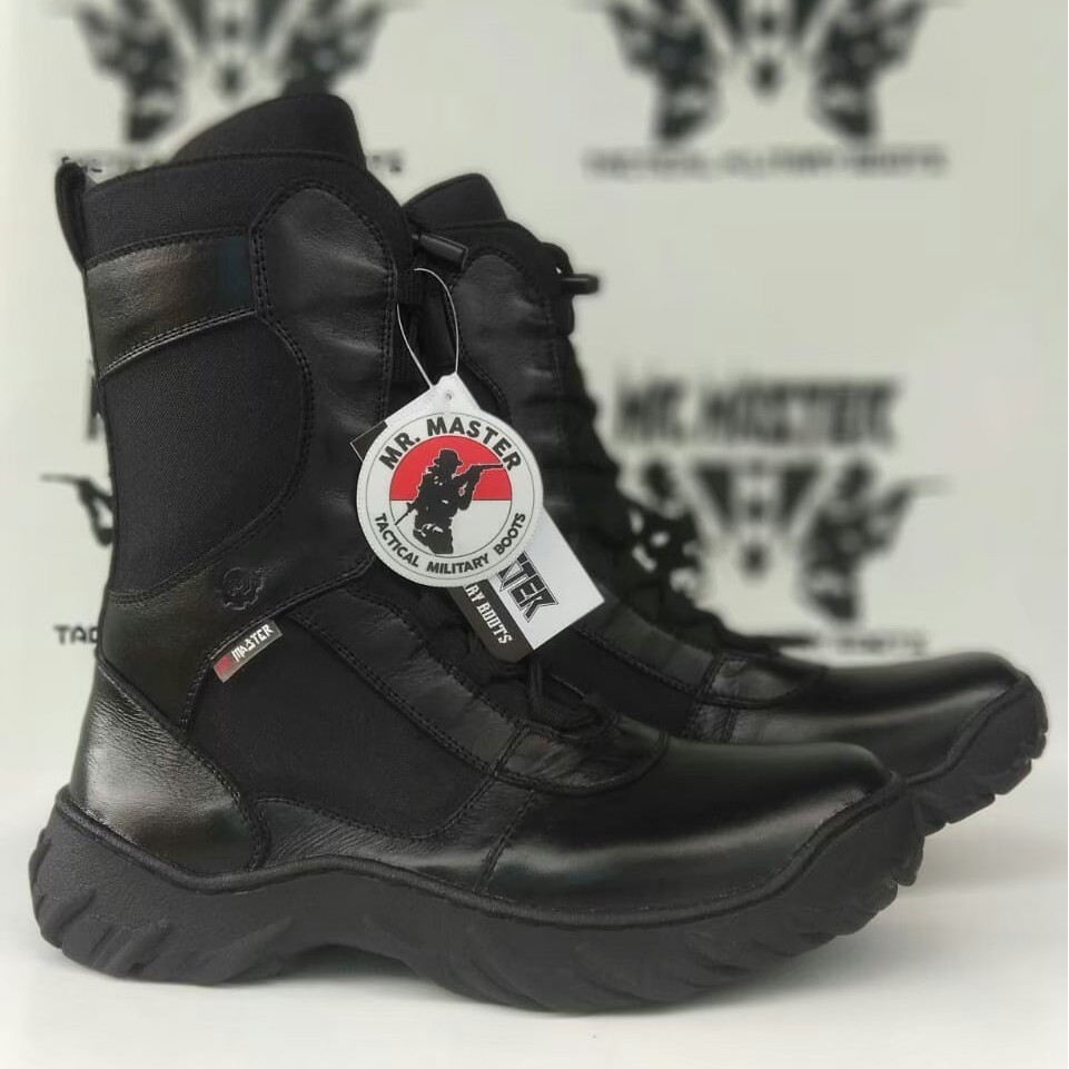 Sepatu Pdl Kulit Sapi Asli MR.MASTER Sepatu PDL Tni Polri Security Satpam Sepatu Boots Pria Wanita