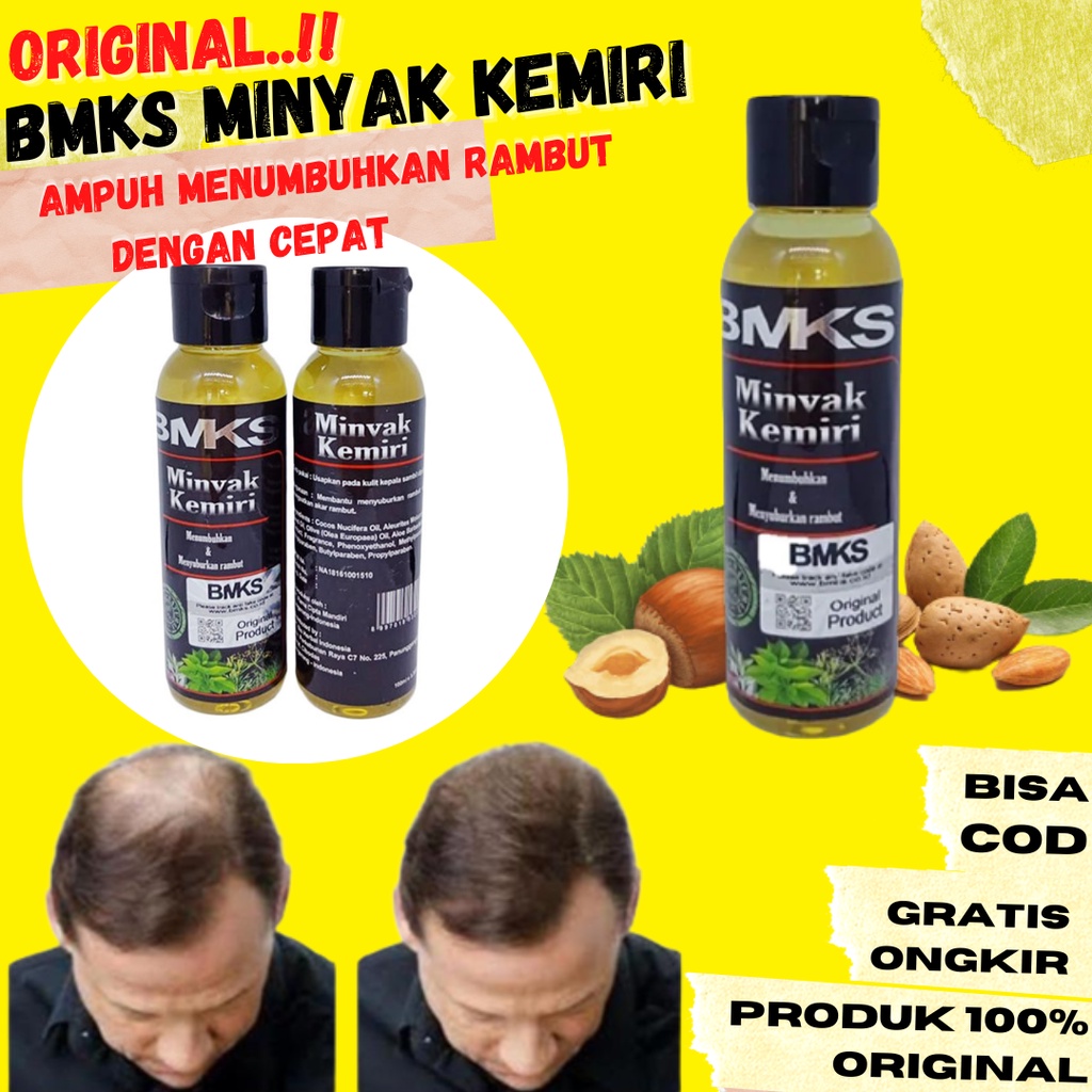 [ORIGINAL] BMKS MINYAK KEMIRI ~ MENCEGAH DAN MENUMBUHKAN RAMBUT RONTOK
[BPOM ]