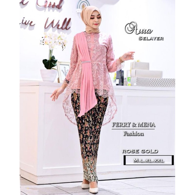 Stelan Kebaya Aurora Selendang + Masker (Busui)Original Butik