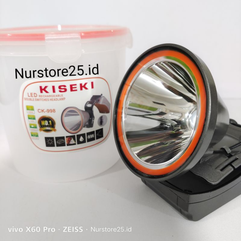 Senter kepala LED KISEKI Super Terang 200 Watt CK-998 /Senter Kepala Cas KISEKI /Senter KISEKI Headl