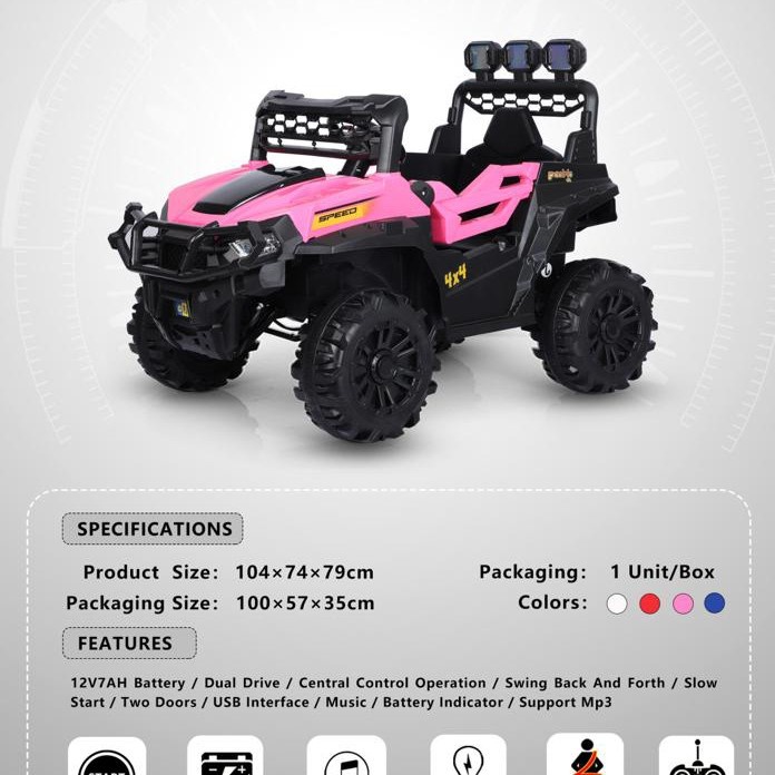 MAINAN MOBIL AKI ANAK PACIFIC JEEP MINI GIANT PJ-8612 / PJ8612